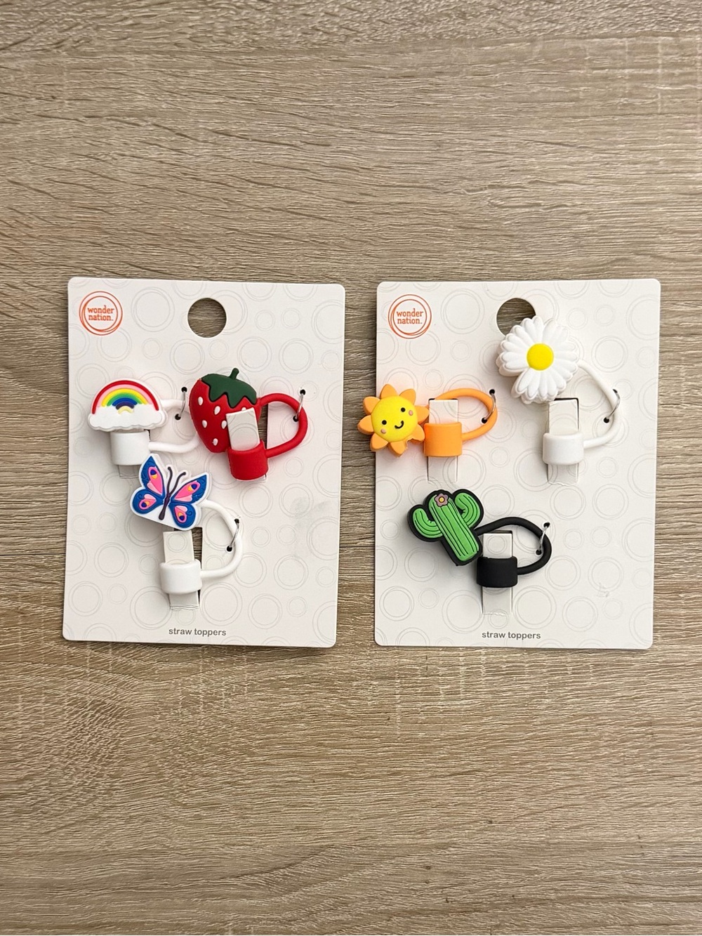 Wonder Nation Straw Topper Charms Set of 3 $20 Each Choose 1 NWT